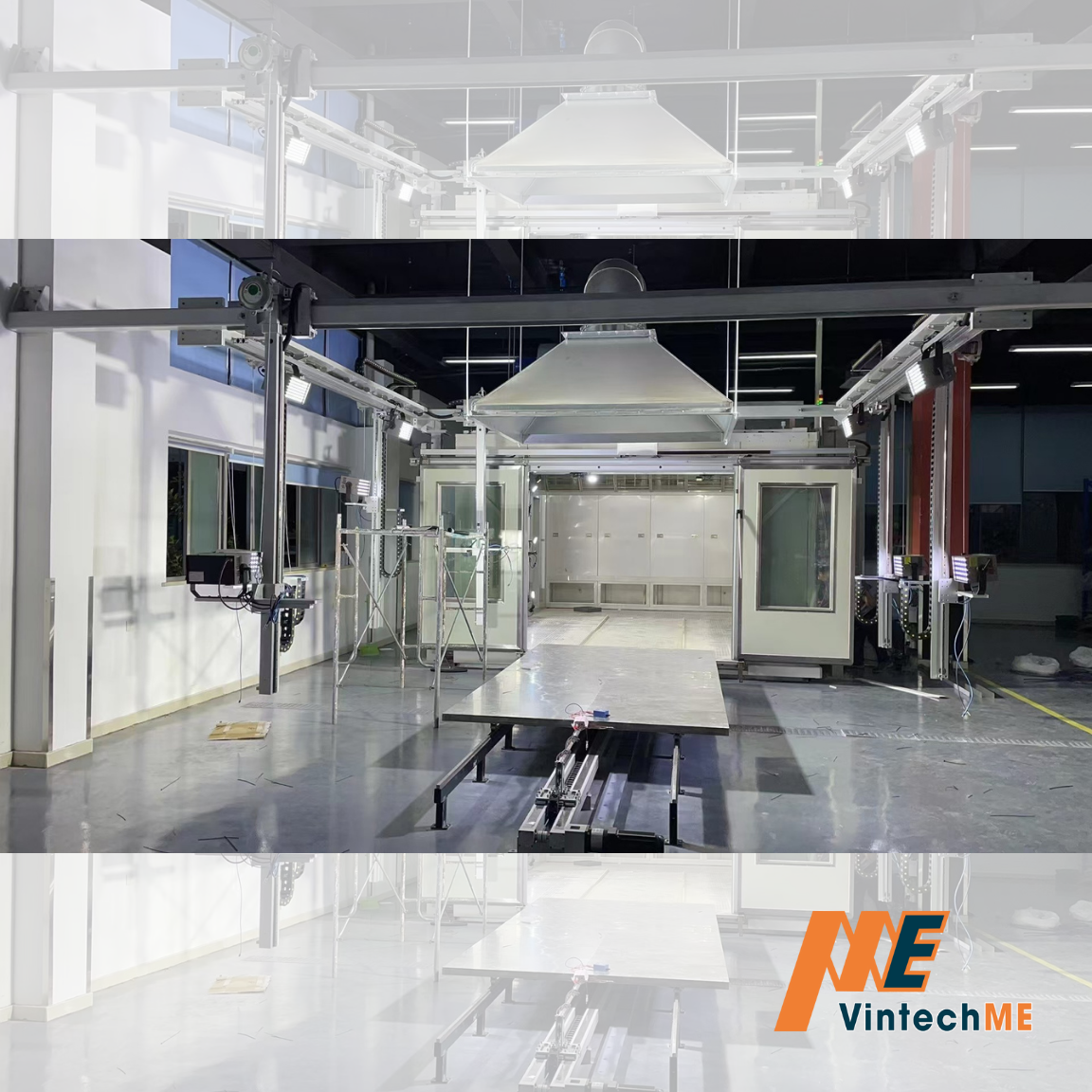 Buồng thử nghiệm triển khai kích nổ bung túi khí xe ô tô (Airbag deployment test chamber)