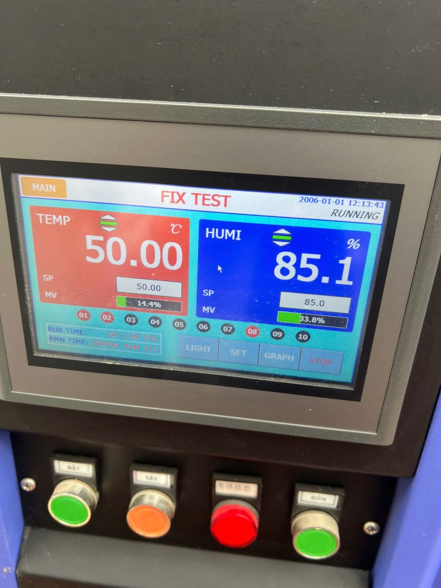 Chạy thử và nghiệm thu tủ thử nghiệm nhiệt độ độ ẩm