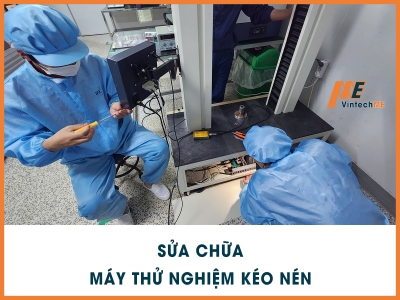 Sửa chữa máy thử nghiệm kéo nén tại Vĩnh Phúc - Khắc phục lỗi cảm biến lực, phần mềm và cơ cấu truyền động