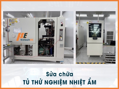 Sửa chữa tủ thử nghiệm nhiệt độ, độ ẩm Weiss Technik bị thiếu gas tại Bắc Ninh